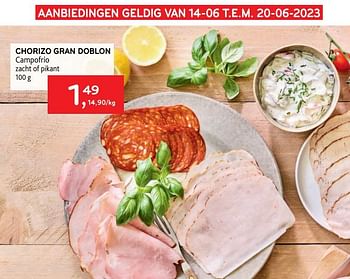 Promoties Chorizo gran doblon - Huismerk - Alvo - Geldig van 14/06/2023 tot 27/06/2023 bij Alvo