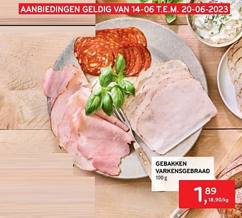 Promoties Gebakken varkensgebraad - Huismerk - Alvo - Geldig van 14/06/2023 tot 27/06/2023 bij Alvo