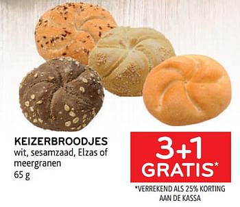 Promoties Keizerbroodjes 3+1 gratis - Huismerk - Alvo - Geldig van 14/06/2023 tot 27/06/2023 bij Alvo