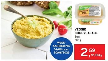 Promoties Veggie currysalade boni - Boni - Geldig van 14/06/2023 tot 27/06/2023 bij Alvo