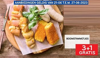 Promoties Boomstammetjes 3+1 gratis - Huismerk - Alvo - Geldig van 14/06/2023 tot 27/06/2023 bij Alvo