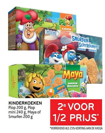 Promoties Kinderkoeken 2e voor 1-2 prijs - Huismerk - Alvo - Geldig van 14/06/2023 tot 27/06/2023 bij Alvo