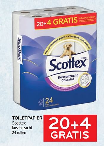 Promoties Toiletpapier scottex 20+4 gratis - Scottex - Geldig van 14/06/2023 tot 27/06/2023 bij Alvo