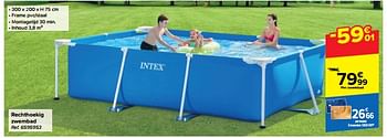 Promoties Rechthoekig zwembad - Intex - Geldig van 07/06/2023 tot 19/06/2023 bij Carrefour