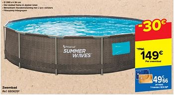Promoties Zwembad - Summer Waves - Geldig van 07/06/2023 tot 19/06/2023 bij Carrefour