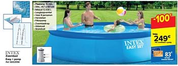 Promoties Zwembad easy + pomp - Intex - Geldig van 07/06/2023 tot 19/06/2023 bij Carrefour