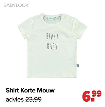Promoties Shirt korte mouw - Baby look - Geldig van 05/06/2023 tot 01/07/2023 bij Baby-Dump