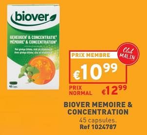 Promotions Biover memoire + concentration - Biover - Valide de 07/06/2023 à 12/06/2023 chez Trafic