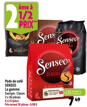 Promotions Pads de café senseo classic - Douwe Egberts - Valide de 07/06/2023 à 13/06/2023 chez Smatch
