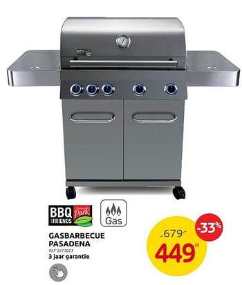 Promoties Gasbarbecue pasadena - BBQ & Friends  - Geldig van 14/06/2023 tot 26/06/2023 bij Brico