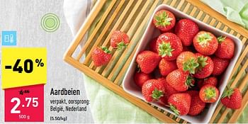 Promoties Aardbeien - Huismerk - Aldi - Geldig van 12/06/2023 tot 17/06/2023 bij Aldi