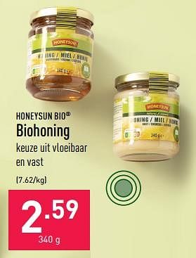 Promoties Biohoning - Honeysun - Geldig van 12/06/2023 tot 23/06/2023 bij Aldi
