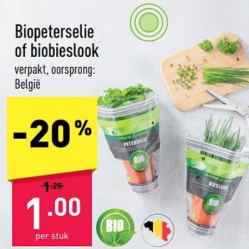 Promoties Biopeterselie of biobieslook - Huismerk - Aldi - Geldig van 12/06/2023 tot 17/06/2023 bij Aldi