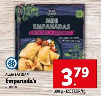 Promoties Empanada’s - Alma Latina - Geldig van 14/06/2023 tot 20/06/2023 bij Lidl