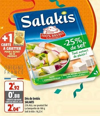 Promotions Dés de brebis salakis - Salakis - Valide de 07/06/2023 à 18/06/2023 chez Coccinelle