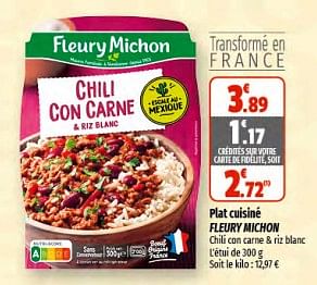 Promotions Plat cuisiné fleury michon - Fleury Michon - Valide de 07/06/2023 à 18/06/2023 chez Coccinelle