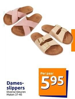 Promoties Dames- slippers - Huismerk - Action - Geldig van 07/06/2023 tot 13/06/2023 bij Action