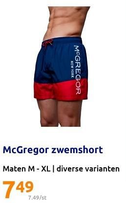 Promoties Mcgregor zwemshort - Mc Gregor - Geldig van 07/06/2023 tot 13/06/2023 bij Action