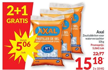 Promoties Axal zouttabletten voor waterverzachter - Axal - Geldig van 13/06/2023 tot 18/06/2023 bij Intermarche