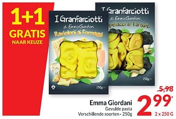 Promoties Emma giordani gevulde pasta - Emma Giordani - Geldig van 13/06/2023 tot 18/06/2023 bij Intermarche