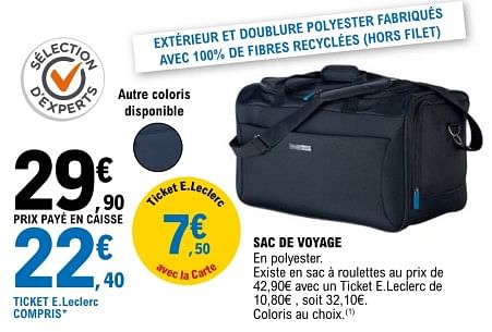 Sac discount voyage leclerc