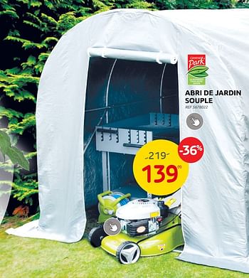 Promotions Abri de jardin souple - Central Park - Valide de 14/06/2023 à 26/06/2023 chez Brico