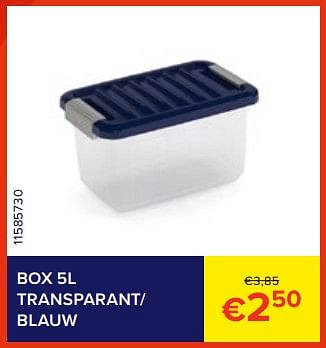 Promoties Box transparant- blauw - Huismerk - Euroshop - Geldig van 01/06/2023 tot 30/06/2023 bij Euro Shop