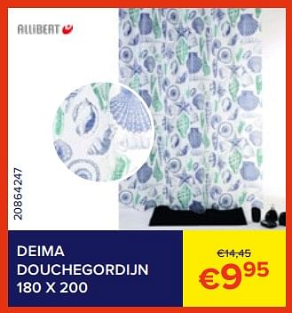 Promoties Deima douchegordijn - Allibert - Geldig van 01/06/2023 tot 30/06/2023 bij Euro Shop