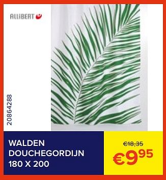 Promoties Walden douchegordijn - Allibert - Geldig van 01/06/2023 tot 30/06/2023 bij Euro Shop