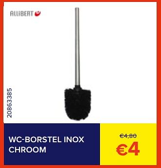 Promoties Wc-borstel inox chroom - Allibert - Geldig van 01/06/2023 tot 30/06/2023 bij Euro Shop