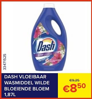 Promoties Dash vloeibaar wasmiddel wilde bloeiende bloem - Dash - Geldig van 01/06/2023 tot 30/06/2023 bij Euro Shop