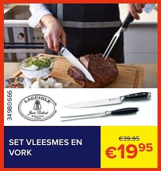 Promoties Set vleesmes en vork - Laguiole - Geldig van 01/06/2023 tot 30/06/2023 bij Euro Shop