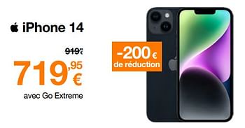 Promotions Apple iphone 14 - Apple - Valide de 01/06/2023 à 12/06/2023 chez Orange