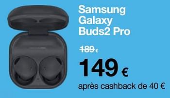 Promotions Samsung galaxy buds2 pro - Samsung - Valide de 01/06/2023 à 12/06/2023 chez Orange