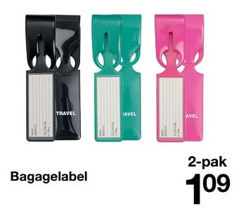 Promotions Bagagelabel - Produit maison - Zeeman  - Valide de 10/06/2023 à 16/06/2023 chez Zeeman