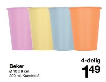 Promoties Beker - Huismerk - Zeeman  - Geldig van 10/06/2023 tot 16/06/2023 bij Zeeman