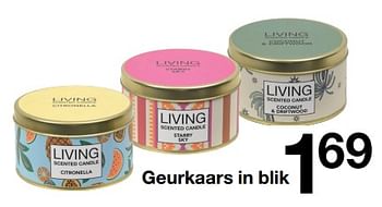 Promotions Geurkaars in blik - Produit maison - Zeeman  - Valide de 10/06/2023 à 16/06/2023 chez Zeeman