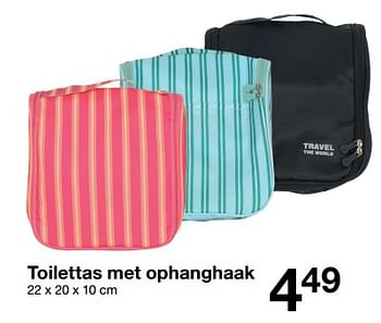 Promoties Toilettas met ophanghaak - Huismerk - Zeeman  - Geldig van 10/06/2023 tot 16/06/2023 bij Zeeman