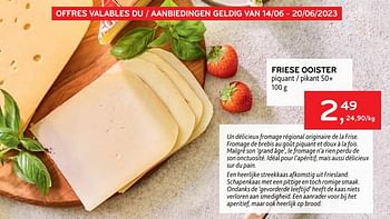 Promotions Friese ooister - Produit maison - Alvo - Valide de 14/06/2023 à 27/06/2023 chez Alvo