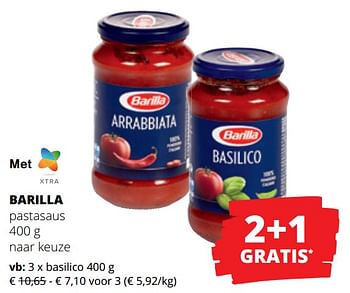 Promoties Barilla pastasaus basilico - Barilla - Geldig van 15/06/2023 tot 28/06/2023 bij Spar (Colruytgroup)