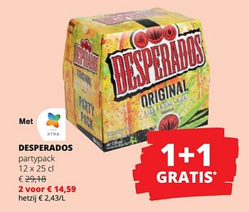 Promoties Desperados partypack - Desperados - Geldig van 15/06/2023 tot 28/06/2023 bij Spar (Colruytgroup)