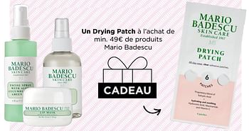 Promotions Un drying patch à l’achat de min. 49€ de produits mario badescu - Mario Badescu - Valide de 12/06/2023 à 18/06/2023 chez ICI PARIS XL