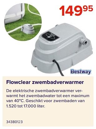 Promoties Bestway flowclear zwembadverwarmer - BestWay - Geldig van 09/06/2023 tot 31/08/2023 bij Euro Shop