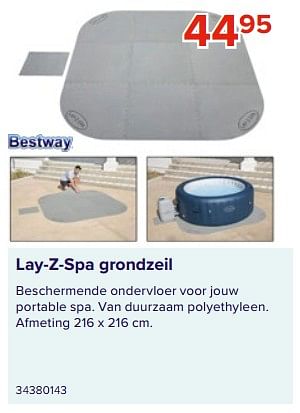 Promotions Lay-z-spa grondzeil - BestWay - Valide de 09/06/2023 à 31/08/2023 chez Euro Shop