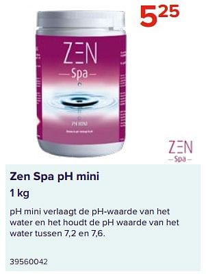 Promoties Zen spa ph mini - Zen Spa - Geldig van 09/06/2023 tot 31/08/2023 bij Euro Shop
