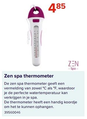 Promoties Zen spa thermometer - Zen Spa - Geldig van 09/06/2023 tot 31/08/2023 bij Euro Shop