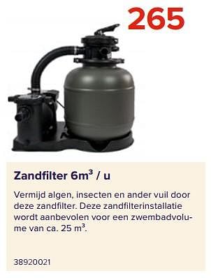 Promoties Zandfilter - Huismerk - Euroshop - Geldig van 09/06/2023 tot 31/08/2023 bij Euro Shop