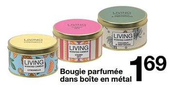 Promotions Bougie parfumée dans boîte en métal - Produit maison - Zeeman  - Valide de 10/06/2023 à 16/06/2023 chez Zeeman