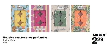 Promotions Bougies chauffe-plats parfumées - Produit maison - Zeeman  - Valide de 10/06/2023 à 16/06/2023 chez Zeeman