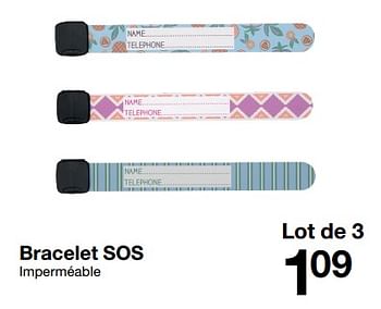Promotions Bracelet sos - Produit maison - Zeeman  - Valide de 10/06/2023 à 16/06/2023 chez Zeeman